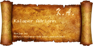 Kalaper Adrienn névjegykártya
